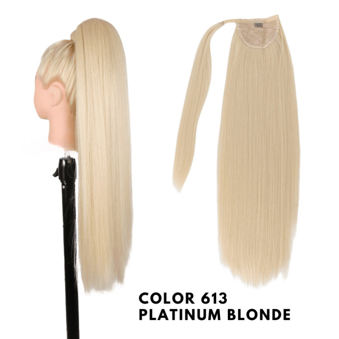 WIG ME UP   TZB 26A V 613 Toupet Coda Di Cavallo Lunghi Lisci Onda Biondo Platino 45 Cm - Foto 5