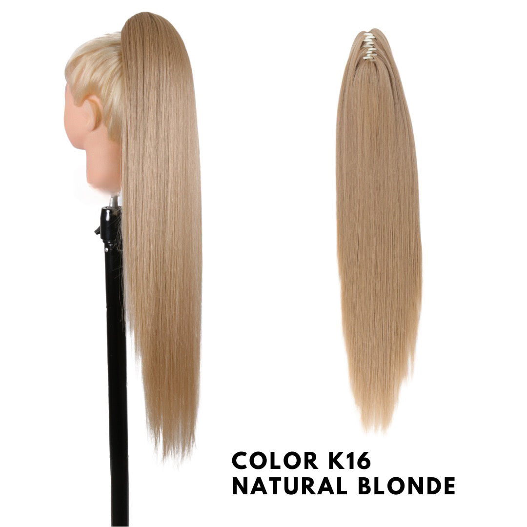 Coda liscia con pinza natural Blonde