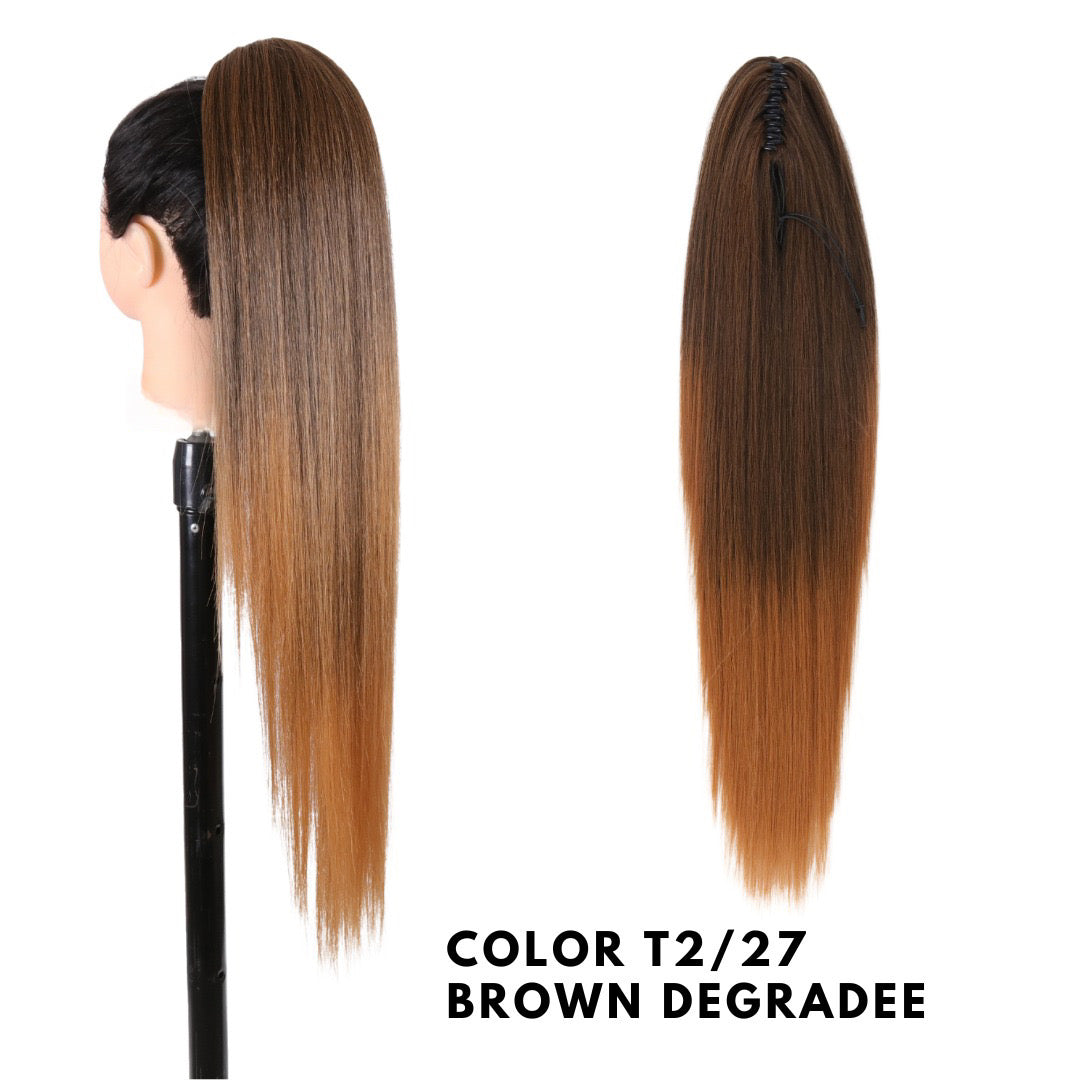 Coda liscia con pinza brown degradee