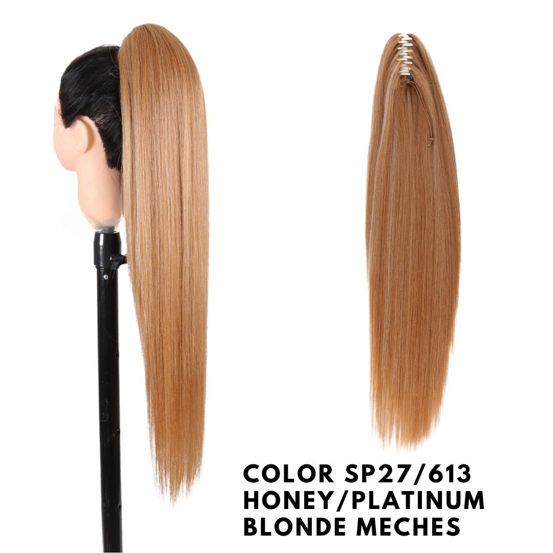 Coda liscia con pinza Blonde meches