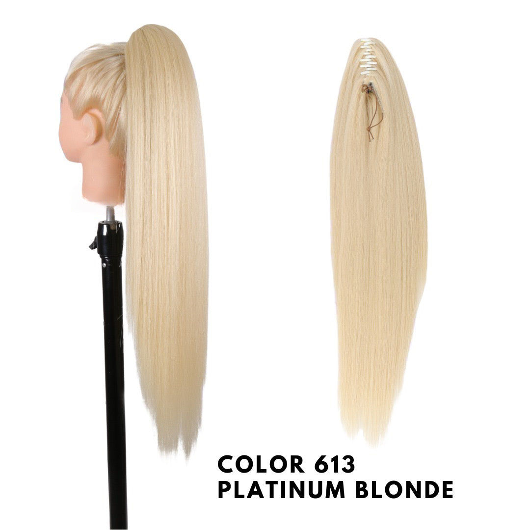 Coda liscia con pinza platinum blonde