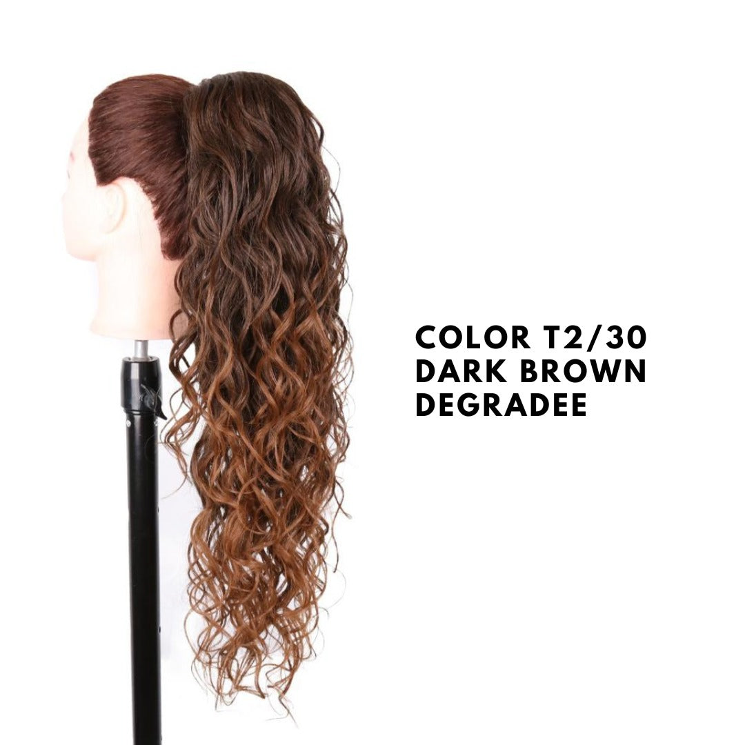 Coda onda morbida dark Brown degradee